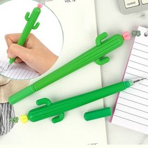 만둥이네 선인장볼펜 노랑 부드러운볼펜 귀여운볼펜 입학선물 선물용볼펜 홍보볼펜 판촉용볼펜 판촉물볼펜 특이한볼펜 학용품, 분홍