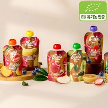 푸루라 유기농 생과일 짜먹는 아기퓨레 4팩 이유식 아기간식 (100gX4개), 코코넛 파인애플4