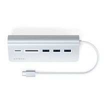 사테치 알루미늄 아이맥 허브 Pro USB-C Combo Hub, 실버