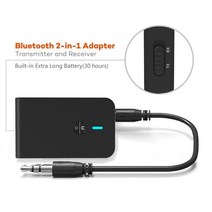 알파트레이딩 블루투스 무선 오디오 수신기 bt-6 aptx 2 in 1 낮은 대기 리시버, 검은색, 블루투스 v5.0