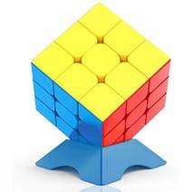 매직 큐브 3x3x3 스티커리스 마법 입체 퍼즐 경기용 큐브 회전 부드러운 프로용 달인용 지육 완구 (무자 경기판)