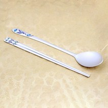 명품 특칠보 은수저 99％ 112.5g, 장수 파랑 180