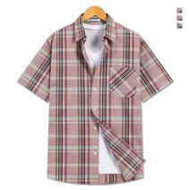 제이붐 남성용 데이 오버핏 반팔 체크남방 CS201