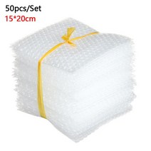 옥수수완충제 종이완충제 친환경포장지 50Pcs 캔디 컬러 플라스틱 보호 랩 PE 분명 거품 가방 Shockproof, 07 White-15x20cm_01 다른