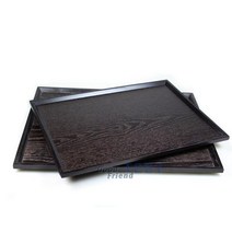 PGM1*^몰옻칠 원목 트레이( 직사각쟁반 소) 40x 28 다용도 나무 개인 주방 업용 일식요리 과자 우드 간식 고급 과일 정사각 미니 일식집 손님대접 디^*1췤pgm, a^^*옵션없슴
