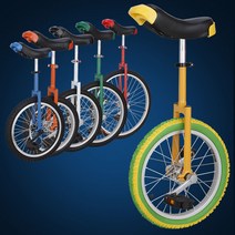 외발자전거 한발 서서타는 자전거 곡예 밸런스 운동, 18인치 두께의 알루미늄 림 블랙 타이어