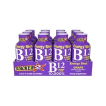 단백질 보충제 Stacker 2 Grape B12 Energy Shot 2oz (12 Pack)