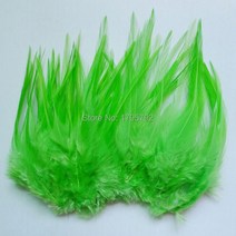 공예용깃털 펜 먼지털이 꿩 수탉 깃털 4-6 "/ 10-15Cm 천연 닭 염색 공예 DIY 쥬얼리 귀걸이, 04 Green