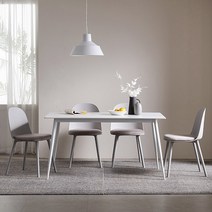 [삼익가구]순수 세라믹 직사각형 1400 식탁 세트(의자4개), 화이트2 라이트그레이2
