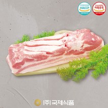 [국제식품] 우리돼지 한돈 냉장 통오겹살 500g(구이용 바베큐용), 1개