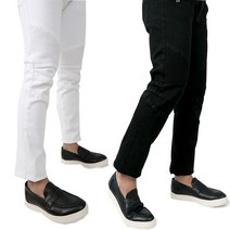 슬림청바지 청바지 바이커진 화이트 블랙 데님 2종_AJ1565_AJ1566-72394EA