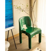 카르텔 비트라 의자 카스텔리체어 북유럽 디자인 등받이 플라스틱 카페 빈티지 야외 의자, 오렌지 47CM