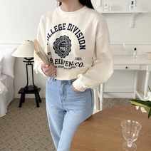 여성 크롭맨투맨 벌룬소매 봄신상 국내산