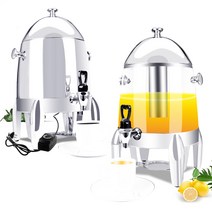 식혜기계 주스 디스펜서 아이스티 냉 음료 호텔 뷔페, 12리터 투명 주스 삼각대 플러그인 히팅