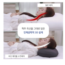 비즈 에어볼 수면베개 탄력성 복원력 우수 쾌적하고 포근 편한 다리 배게 낮잠 빨아쓰는 베개 폴리에스테르 소재