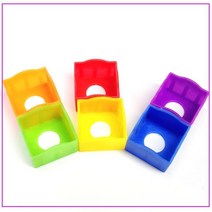 10겹 12 개/몫 고무 분필 홀더 여러 가지 빛깔의 개인 가방, MIX