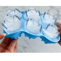홈카페 실리콘 꽃모양 아이스 장미 얼음틀 6구 이색적 큐브 트레이 볼