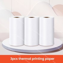 미니 휴대용 열 프린터 사진 라벨 인쇄 포켓 무선 블루투스 200 인치 당 점 안드로이드 IOS, 16 3pcs Thermal Paper, 3개