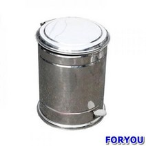 ForU648 페달형 스텐휴지통 30L 가정용휴지통 스텐리스휴지통 페달식휴지통 휴지통
