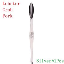 1Pcs 304 스테인레스 스틸 랍스터 크랩 핀 스트리핑 포크 휴대용 주방 용품 스낵 도구 선물 액세서리 다기능 먹기, 하나, 은