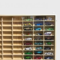 브랜드 원목 토미카 미니카 피규어 정리대 장식장 진열장, 50칸(아크릭도어), 1개