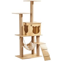 Cat Scratching Tree Sisal Rope Scraper Play Structure for Cats Grinding Paws Toys Scratcher Wear-Resi, 01 WHITE