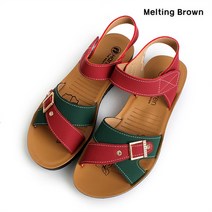 로즈블로썸 멜팅브라운 데일리 여성 큐빅 버클 스트랩 샌들 2color (8715677)