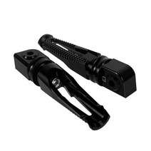 가와사키 Z900/Z1000/ZX6R/Z800/ZX10R/ER-6N/ER-6F/Z750/Ninja 400 용 오토바이 풋 페그 페달 CNC 리어 승객, Black