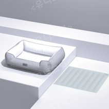 라텍스 애견 하우스 침대 고양이 강아지 여름 대 소, C.라텍스 애견 하우스 아리보리 + 얼음 패드