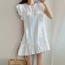 요시아나 [당일발송] 청순가련 피오넬 프릴장식 미니원피스 -2컬러