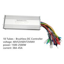 전기자전거컨트롤러 Ebike 컨트롤러 스쿠터 오토바이 전기 DC 모터 브러시리스 1500W 48V 60V 72V 예비 부, 01 48-72V 38A-45A, 한개옵션1