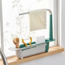 1+1 네이어른스 텔레스코픽 싱크 선반 걸이형 물빠짐 바구니 싱크대 선반 북유럽 옐로우 업그레이드판 대용량, 1, 블루