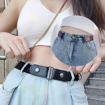 버클없는 허리띠 남성 여성 학생 반바지 청바지 교복 노버클 프리 벨트