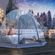 돔텐트 감성캠핑 에어텐트 쉘터텐트 글램핑 투명돔 버블 이글루 방풍 방한, 4.중형-팔각투명 샴페인