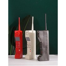 7080 복고 유선전화기 초창기 휴대전화 인테리어 소품, 화이트