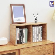 MCOMPANY 책상 책꽂이 서랍장 책상위 수납함 선반 2단 책장 간이 수납장 정리 사무용 미니 원목 낮은 책상용 책 정리함 프린터 서랍 나무 전면 분리 인테리어 -Ju_D_300, Ju_D_300 책꽂이