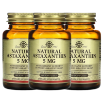 솔가 내추럴 아스타잔틴 Natural Astaxanthin 5 mg 60정 180정, 1개, 1개 60정