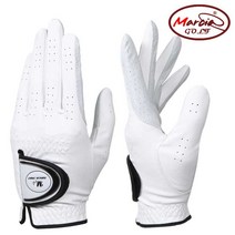 마르시아 에어홀 반양피 골프장갑-남성용 왼손착용 1장, 화이트