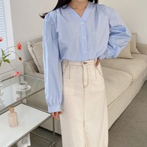 [아이슈즈] 브이넥 모던 블라우스 1096675