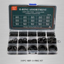 o ring rubber 실리콘 o ring seal nbr vmq fkm sealing o-rings nitro washer rubber oring set assortment k, 블랙 nbr 200pcs