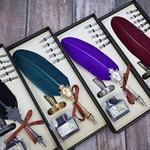 캘리그라피 만년필 깃털펜 세트 딥펜 깃펜, 기본, 1.스타화이트(NFP12-10)