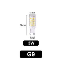 G9 샹들리에 3W 5W 7W 홈 깜박임 없음 전구 AC 220V LED 옥수수 빛 2835SMD 칩 촛불 램프에너지 절약, G9-3W _White
