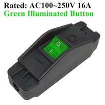 셀렉터 스위치 3단 16A 30A 헤비 듀티 대전류 인라인 케이블 로커 최대 AC100 250V LED 표시기, 03 Green