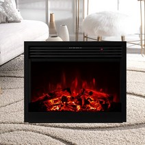 electric fireplace 트라베(매립형) LED예쁜장작불꽃+4평난방전기히터난로온풍기 거실아트홀불멍인테리어조명무드등 유럽풍페치카 엔틱인테리어가구조명 엔틱콘솔, 전기벽난로 트라베