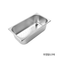 개똥마미 스텐 타공바트 밧드 업소용 스텐통 반찬통 (4인치 1/3), 단품없음, 선택완료