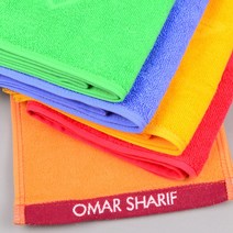 OMAR SHARIF 오마샤리프 스포츠타올 30수 수건 90g 면100% 등산타올 땀수건, 1개, 빨강