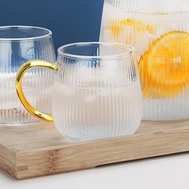 [로하티]링클라인 유리컵(350ml) 내열, 상세페이지 참조