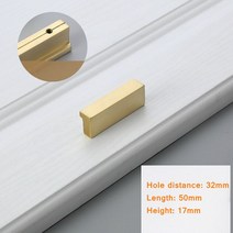 서랍장 가구 문 손잡이 황동 가구 골드 캐비닛 도어 서랍 옷장 드레서 캐비닛 당겨, 피치 크기 32mm, 01 Pitch Size 32mm