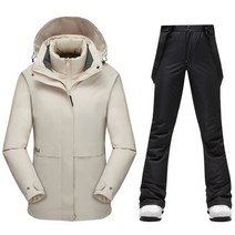 겨울 슈퍼 따뜻한 스키복 남성 여성 방풍 방수 스노우보드 다운 재킷 및 팬츠 의상 오버올