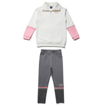 아이더 아이더(EIDER) 키즈 아동 여아전용 반집업 롱 맨투맨 세트 기모소재 신충성 보온성 우수 컬러블록포인트 등산 스포츠 캠핑 등/하교 JWW20252 VETTEL (베텔) W6